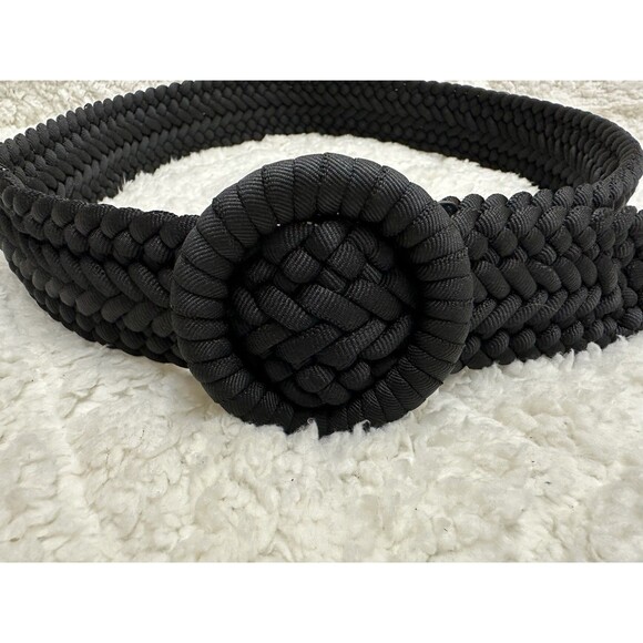 J.Crew women size medium/large 43" black braided casual belt - Picture 2 of 12